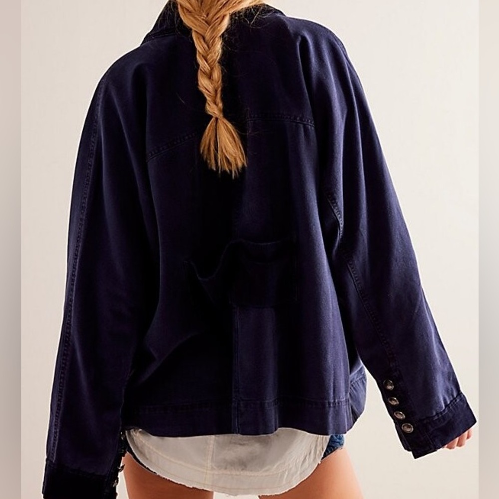 L We The Free Viva Surplus Women's Pea Coat Jacket - Picture 3 of 7
